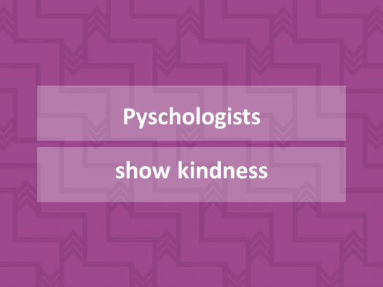 Psychologists show kindness image