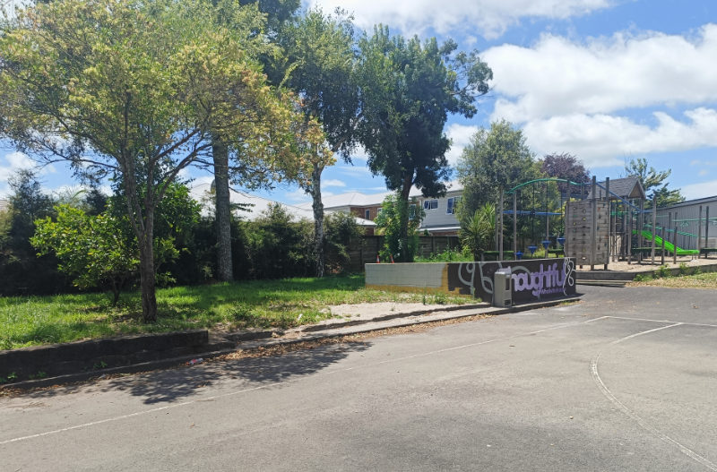 After community work crews tidied up the school grounds. 