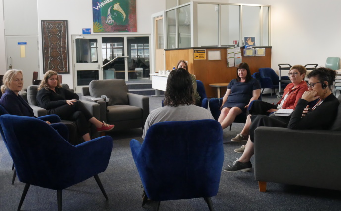 Health providers hear from a woman in Christchurch Women's Prison about the challenges accessing health services in the community. (Image taken Nov 2020)