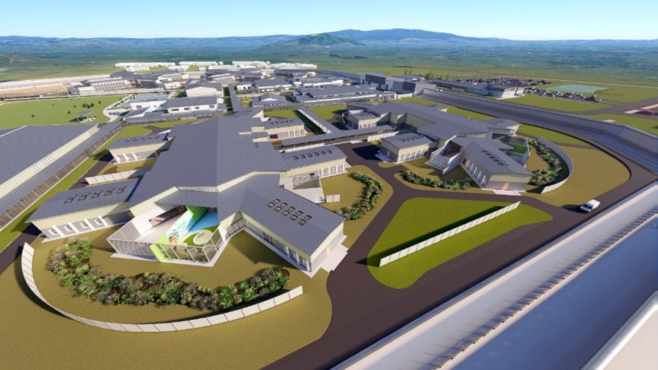 An artist's drawing depicting Te Wai o Pure – the facilities housing the Hikitia mental health and addiction service.