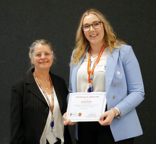 Polly with Probation Officer Sophie Booker.