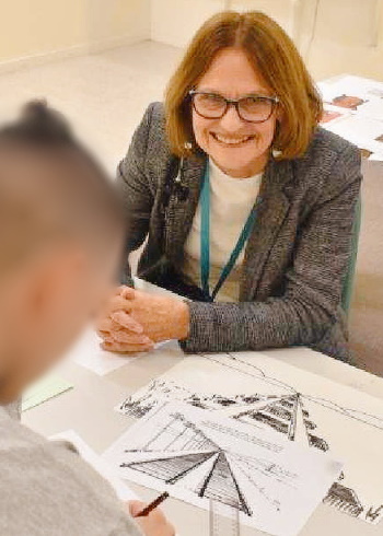Auckland Prison volunteer, Gwen Taylor, who delivers an art programme to the men, has been a teacher for more than 30 years and has been volunteering at Auckland Prison since 2018.