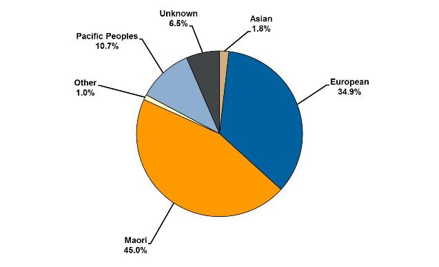 Comunity probation breakdown by ethnicity