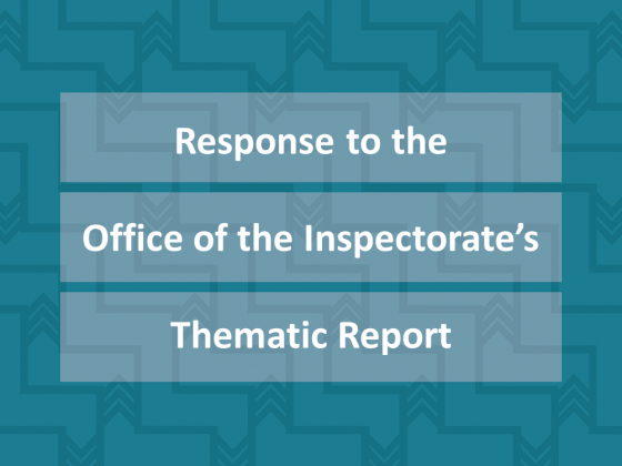 Response to the Office of the Inspectorate’s Separation and Isolation Thematic Report image