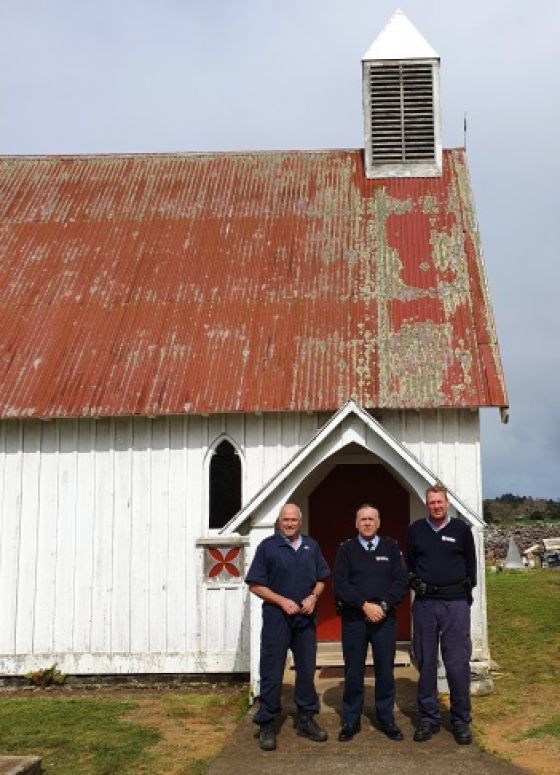 Corrections staff at the historic St Michael’s Church.