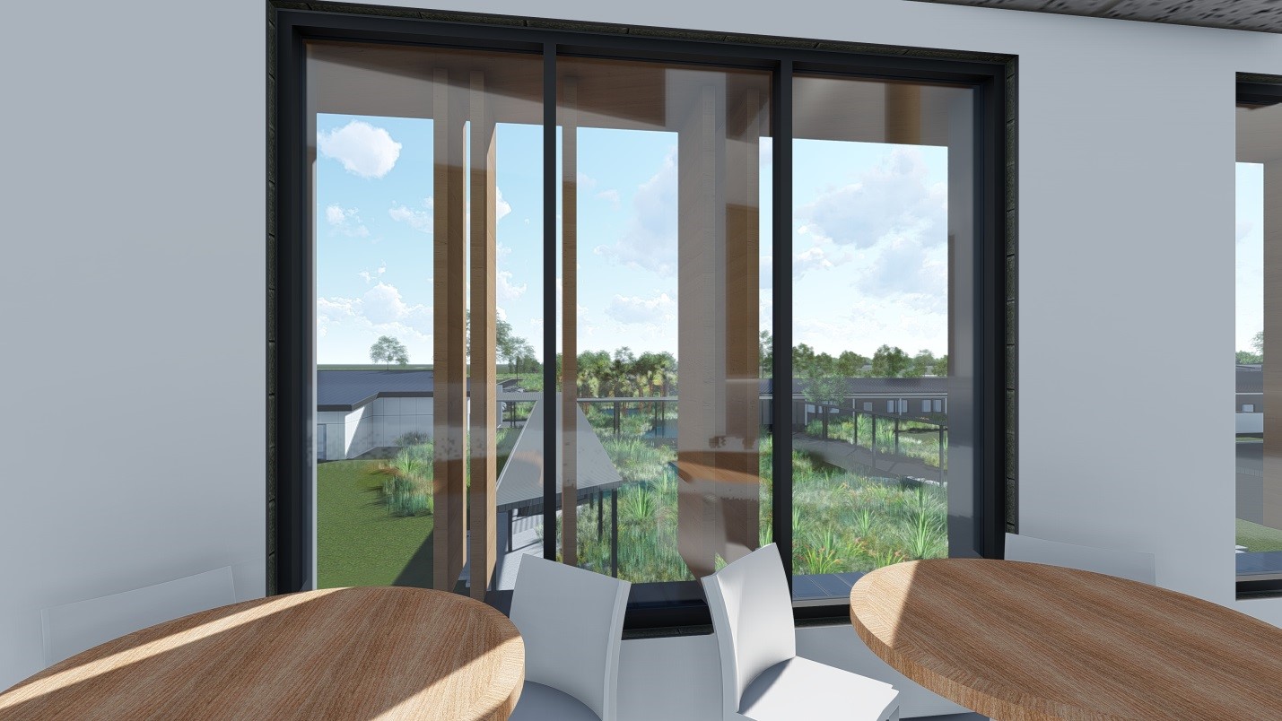 Artist impression – view from staff areas upstairs in the Gatehouse.
