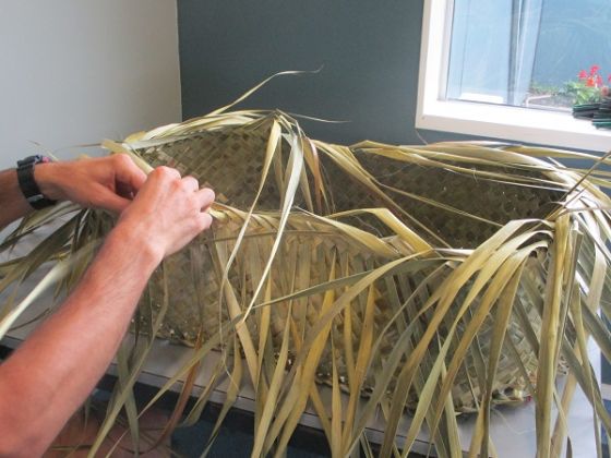 Men at Whanganui Prison have made wahakura (flax bassinets) for newborn babies. 
